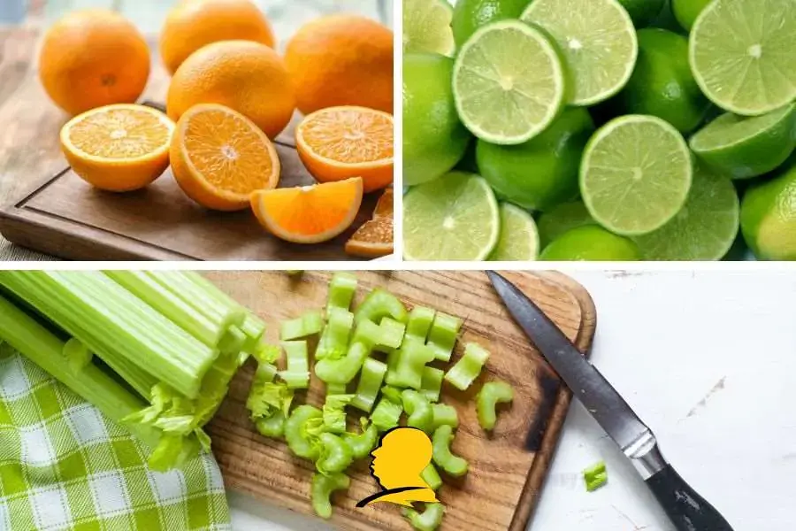 Chế biến nước ép cam, chanh, cần tây chua ngọt hấp dẫn