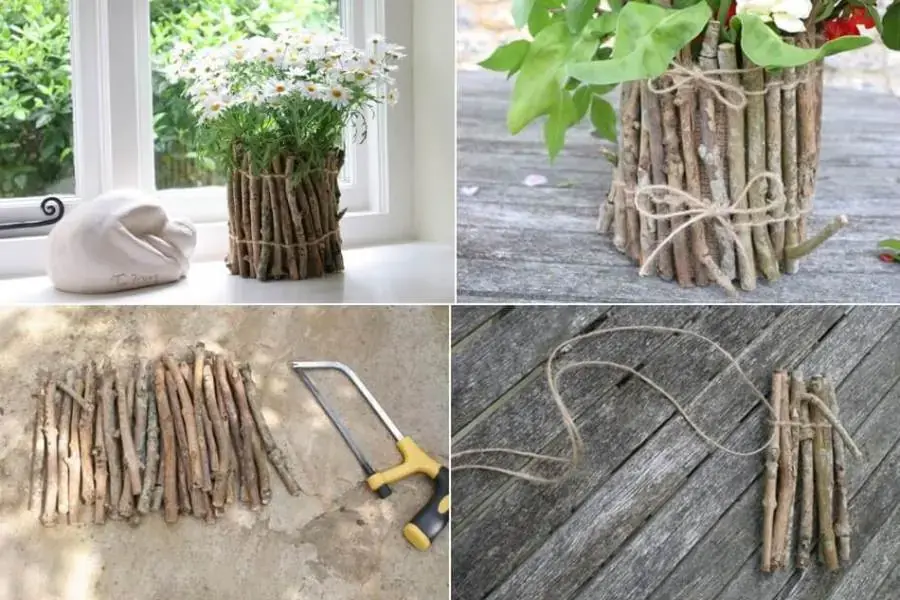 Các cành cây dùng trang trí chậu cảnh mang vẻ đẹp gần gũi