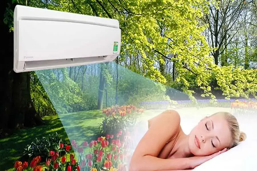 Máy lạnh Daikin có thể hoạt động êm ái kể cả khi bạn ngủ (Hình ảnh: Matika)