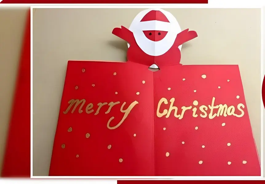 Thành quả thiệp giáng sinh hình ông già noel đẹp mắt