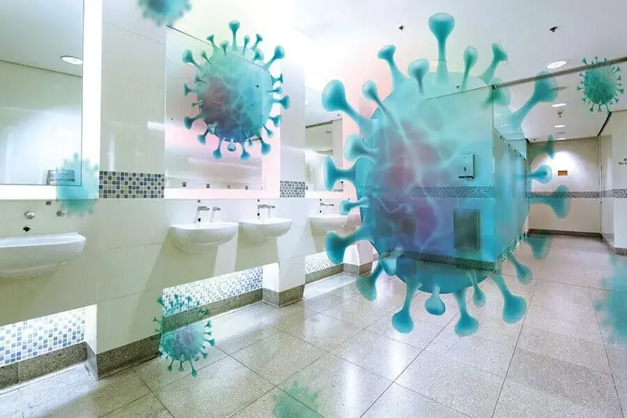 Nhà vệ sinh là nơi chứa rất nhiều vi khuẩn gây bệnh nếu không được làm sạch thường xuyên (nguồn: cmmonline.com)