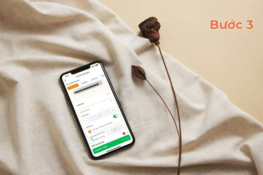 Chọn chi tiết thông tin cần cung cấp.