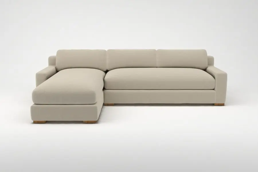 Ghế sofa 3 chỗ làm từ vải nỉ êm ái.