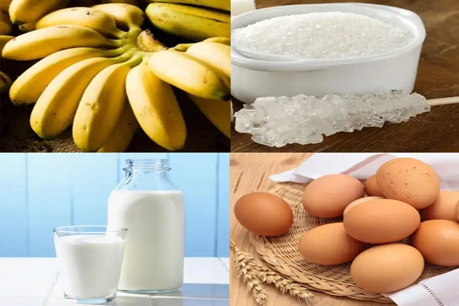 Nguyên liệu làm bánh chuối nướng