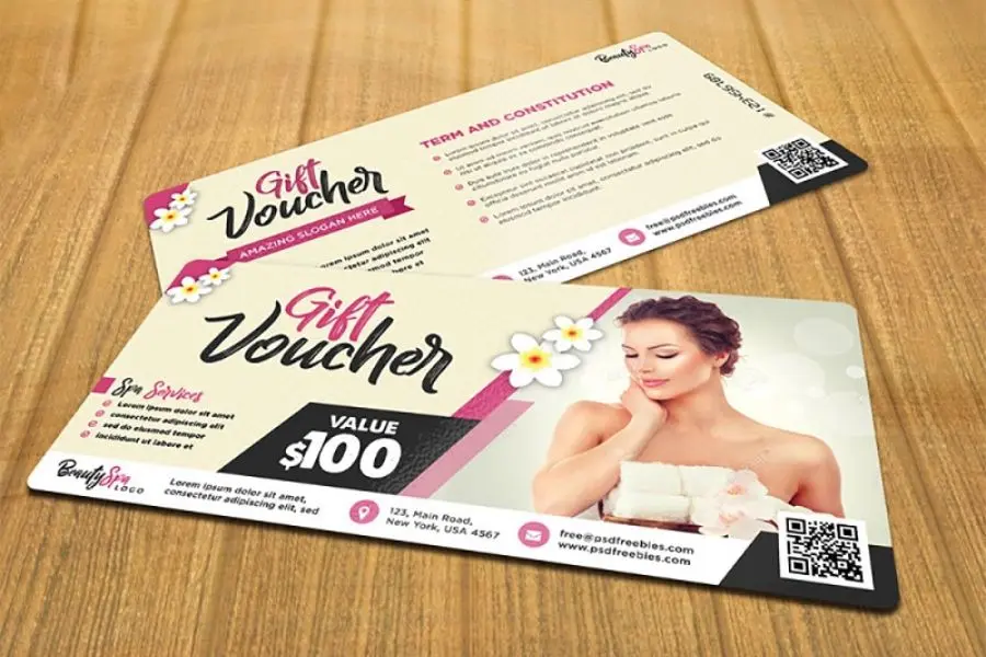 Một voucher dịch vụ spa dành tặng người yêu vào ngày 8/3.