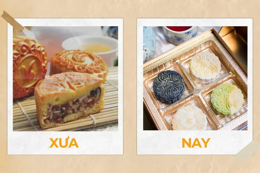 Bánh Trung thu truyền thống và bánh Trung thu biến tấu nhiều hương vị ngày nay. 