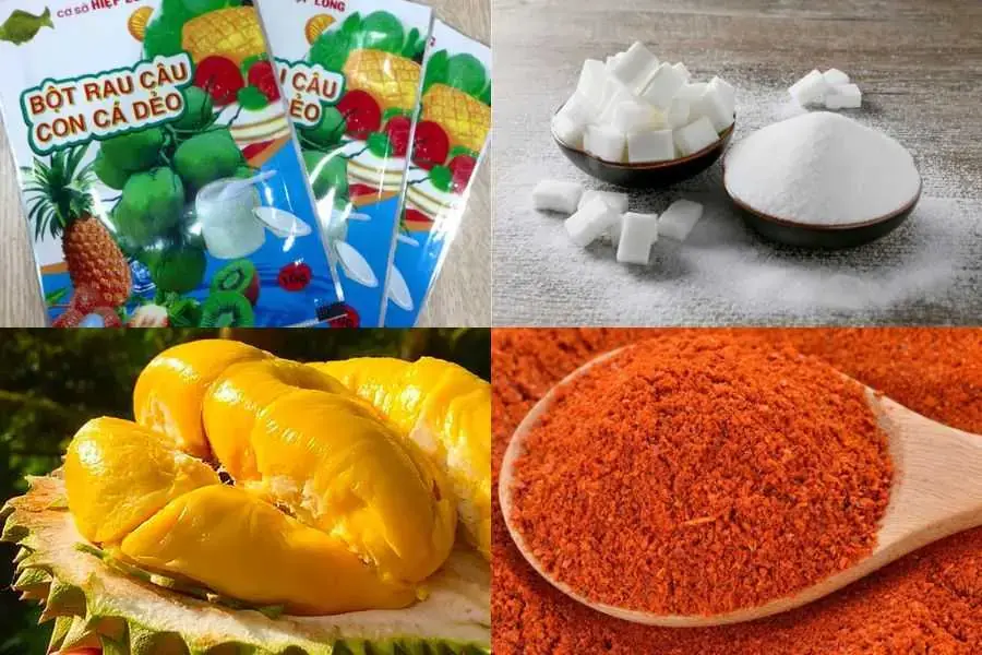Thịt sầu riêng màu vàng óng ả có mùi thơm đặc trưng.