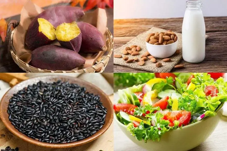 Gợi ý thực đơn giảm cân với khoai lang và gạo lứt ngày 1