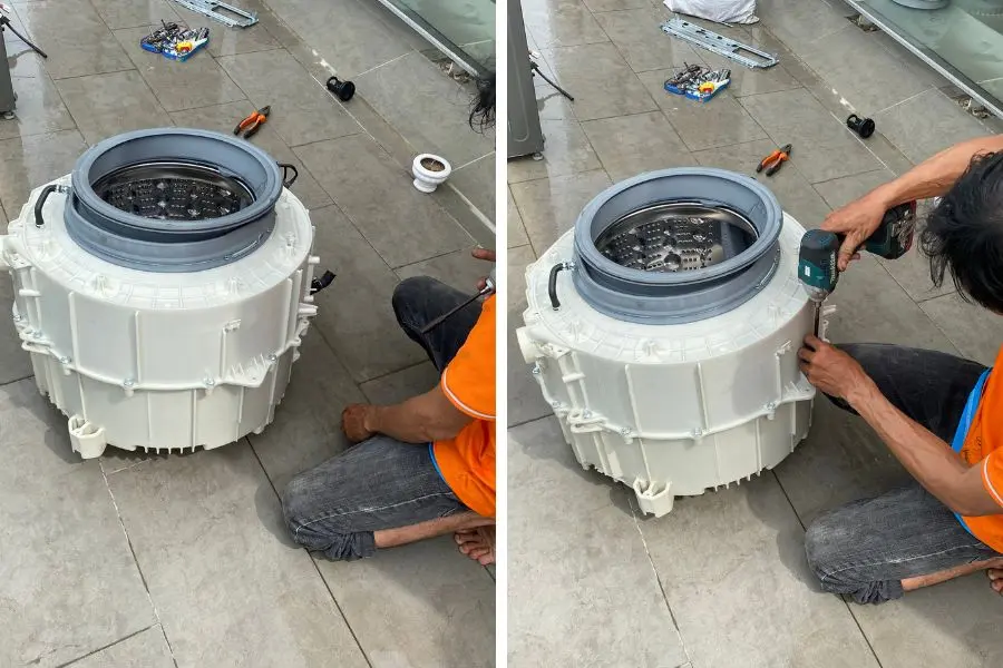 Chiếc lồng máy giặt khi được đem ra sẽ thế này!