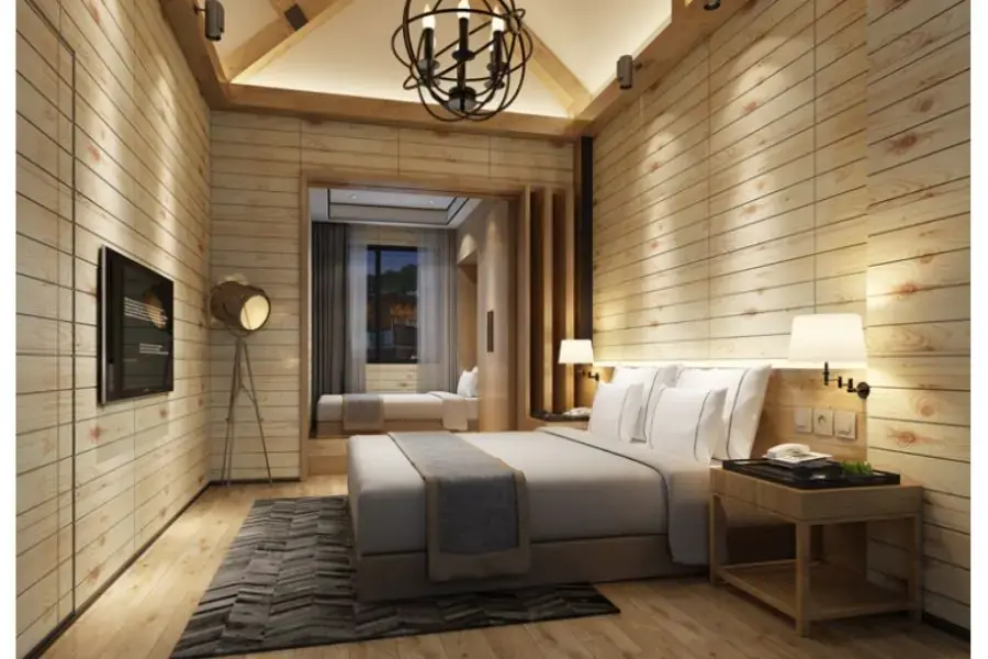 Mẫu trang trí bằng xốp dán tường giả gỗ