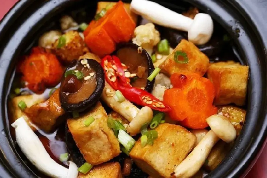Đậu hũ kho nấm