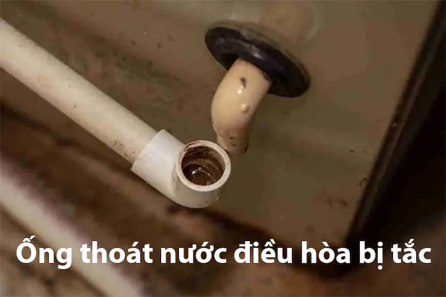 Đường ống thoát nước bị tắc.