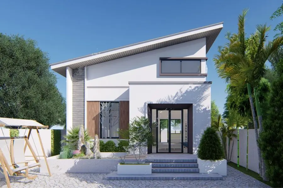 Nhà cấp 4 được xây dựng vô cùng rộng rãi, khang trang.