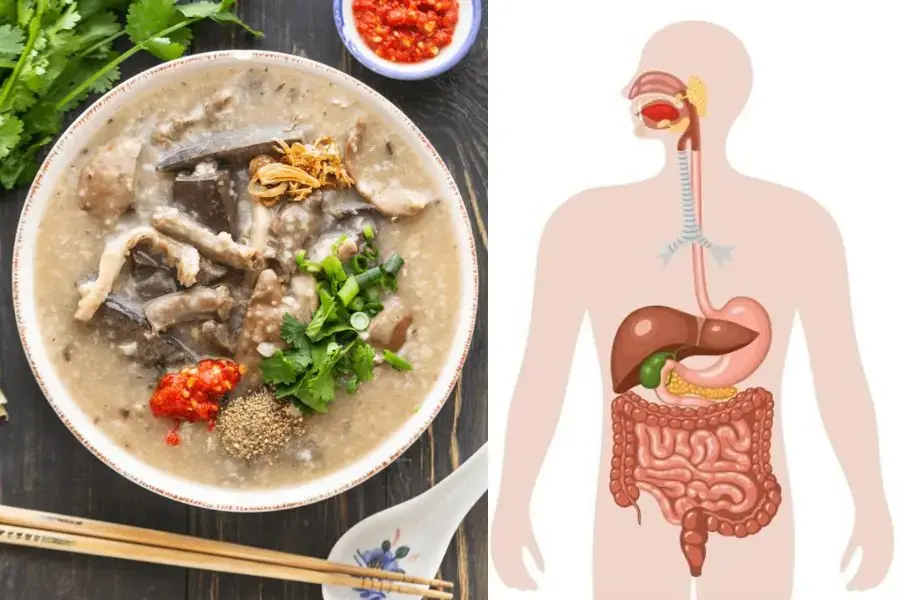 Người có hệ tiêu hóa kém khi ăn cháo lòng sẽ bị đầy bụng và khó tiêu.