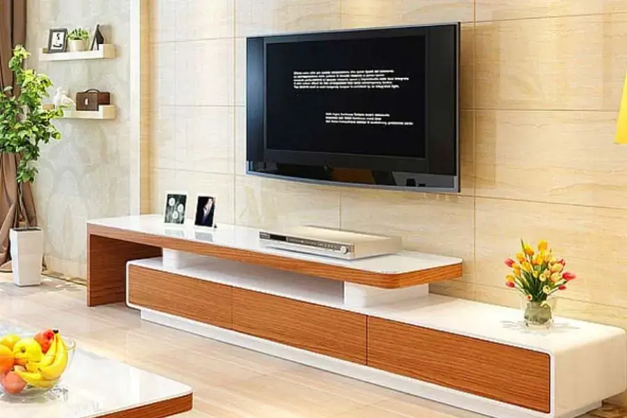 Trang trí kệ TV hiện đại trẻ trung