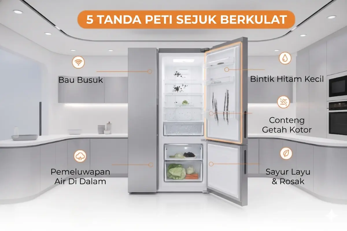 5 tanda kulat yang biasa ditemui.