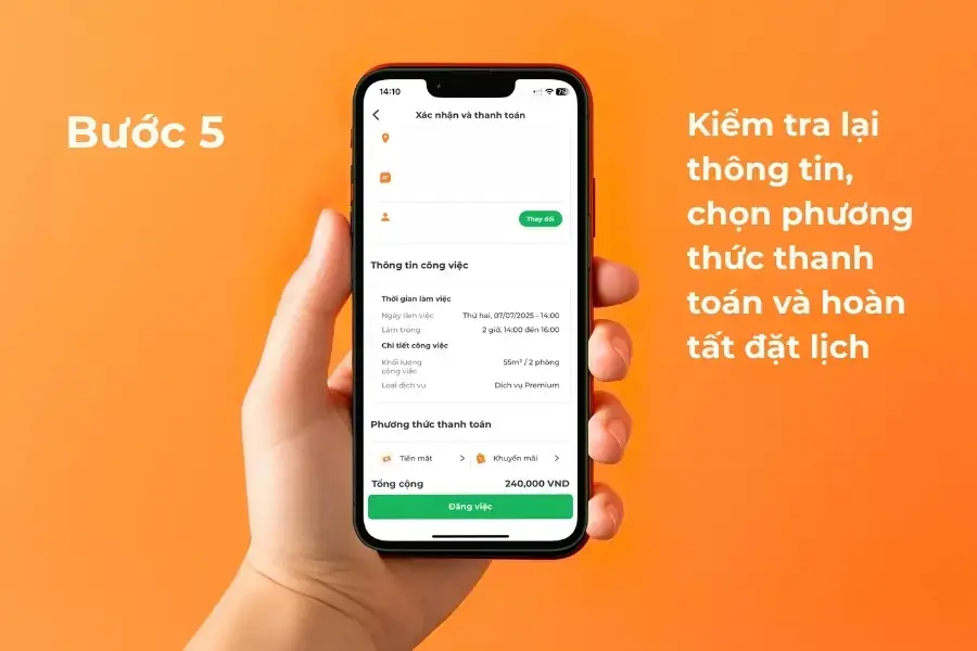 Kiểm tra lại thông tin và tiến hành đăng việc. 