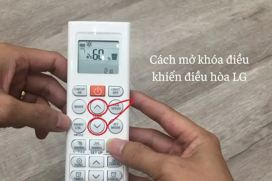 Hướng dẫn mở khóa điều khiển điều hòa LG