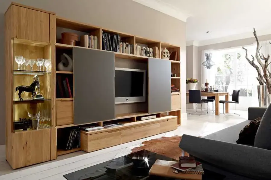 Mẫu kích thước kệ tivi lớn với phong cách hiện đại sang trọng
