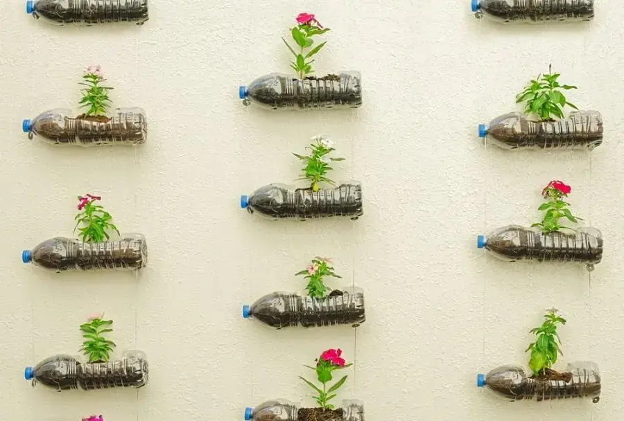 Làm dây treo để trồng cây từ chai nhựa tái chế tiết kiệm và làm mới không gian sống.