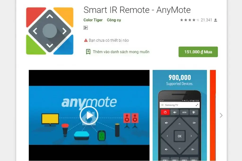 Ứng dụng trên cần điện thoại chạy bằng hệ điều hành Android từ 4.3 trở lên