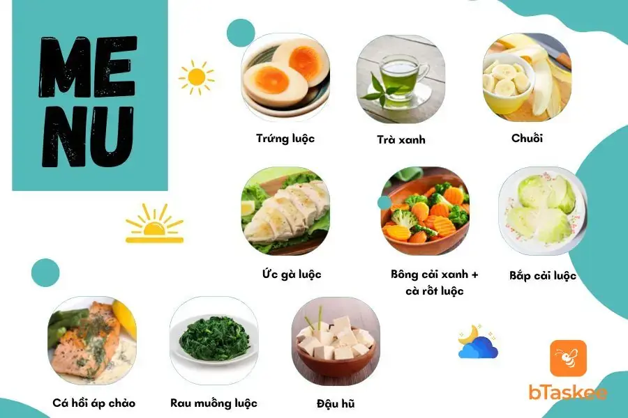 Thực đơn giảm cân ngày 1