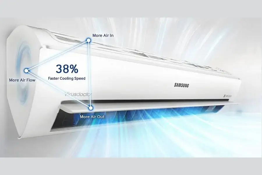Máy điều hòa Samsung được thiết kế với kiểu dáng hiện đại, tinh tế