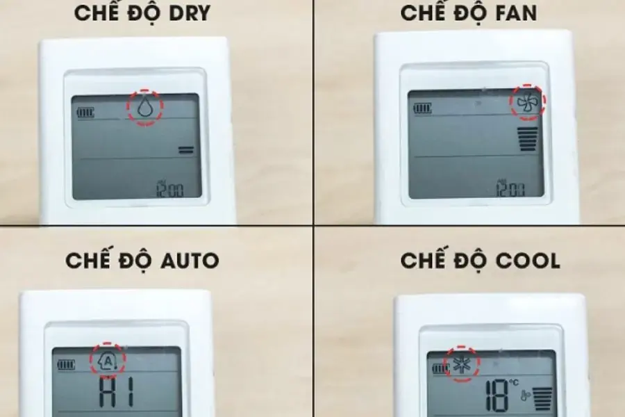 Các chế độ phổ biến ở điều hòa