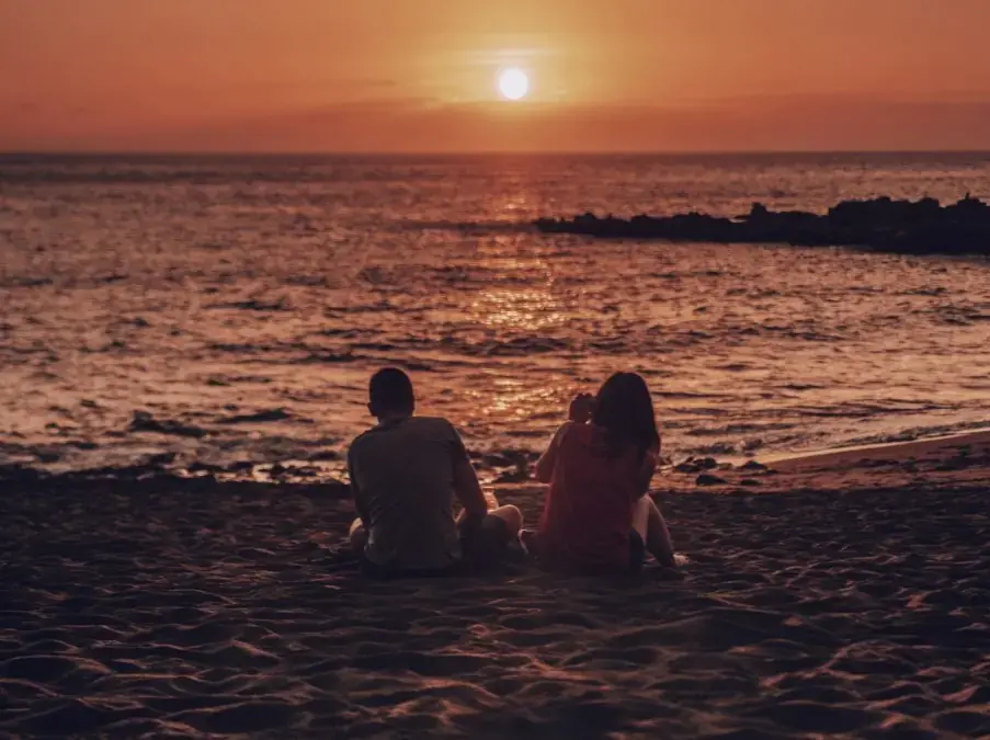 Watch the sunset on the beach