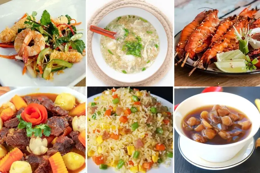 Thực đơn đầy đủ dinh dưỡng cho khách