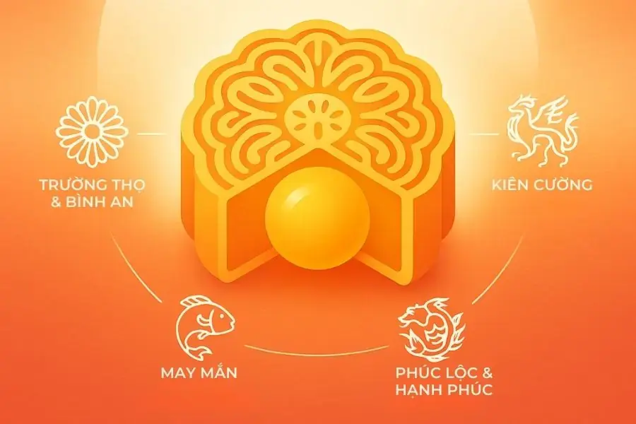 Bánh Trung thu mang ý nghĩa sâu sắc về sự đoàn viên và khát vọng trọn vẹn.