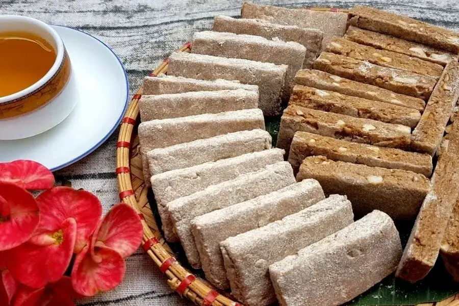 Thành phẩm món chè lam sau khi được chế biến