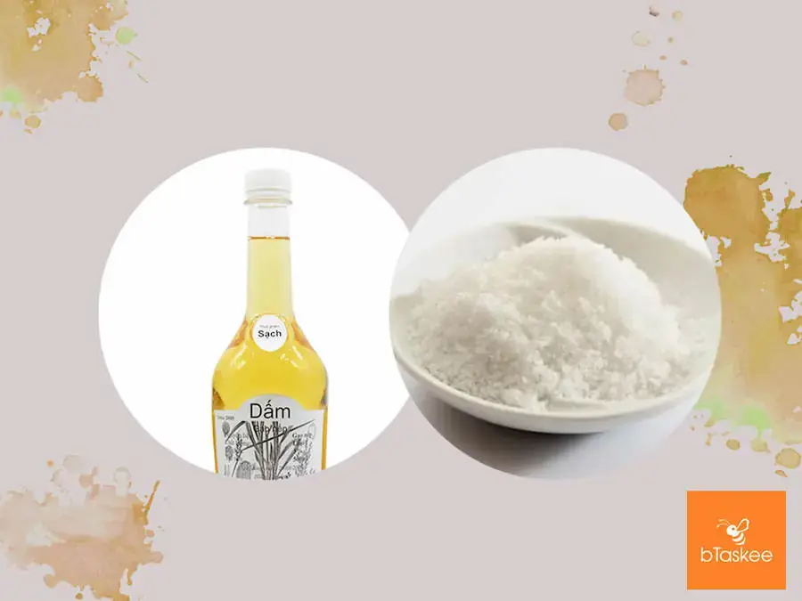 Kết hợp giấm và muối sẽ mang lại dung dịch tẩy rửa vết bẩn mạnh mẽ