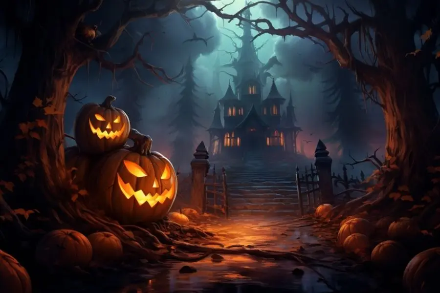 Khung cảnh đầy ma mị cho ngày Halloween.