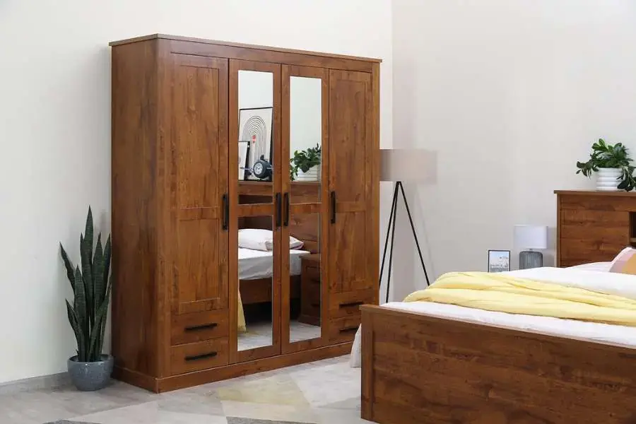Chiều sâu của chiếc tủ quần áo 4 cánh sẽ thường là 60cm