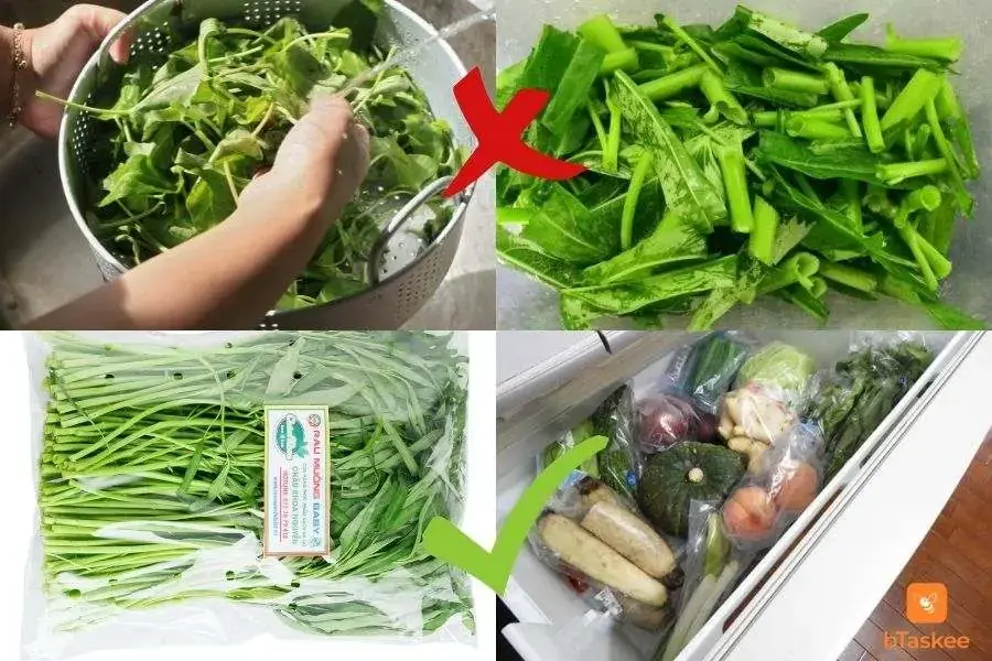 Cách bảo quản rau muống đúng cách