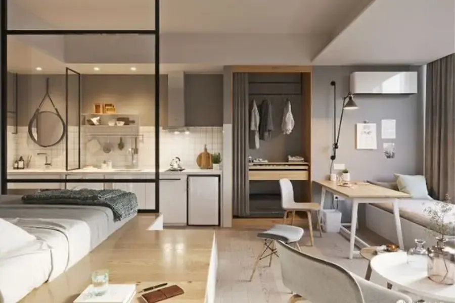 Căn hộ studio phù hợp với sinh viên và dân văn phòng