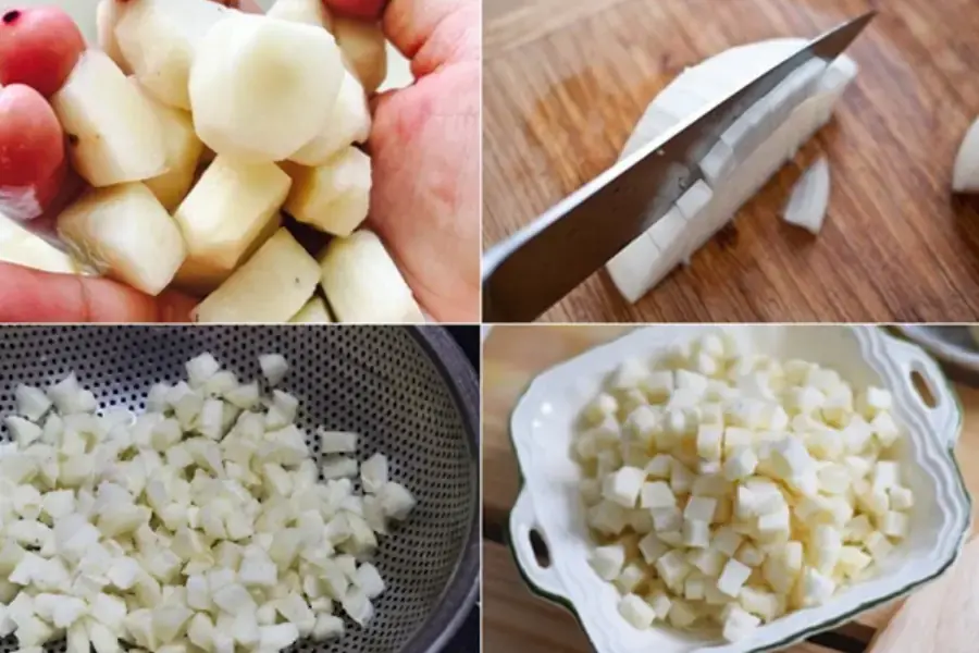 Gọt củ năng cho thật sạch