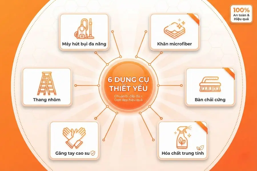 Kế đến là chuẩn bị đầy đủ danh sách dụng cụ cần thiết để dọn nhà đón Giáng sinh.