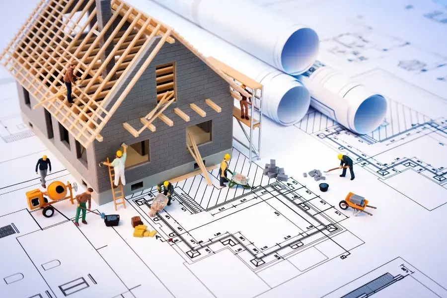 Thực hiện xây dựng phần thô của ngôi nhà