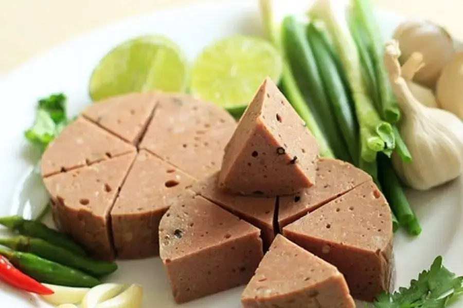 Món chả bò thành phẩm.