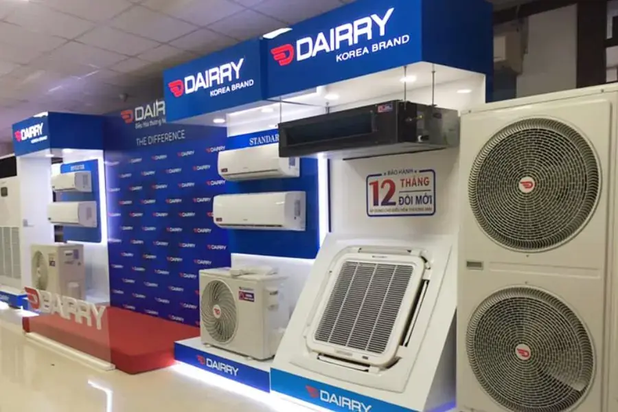 Máy lạnh Dairry có thiết kế đẹp, tích hợp nhiều tính năng ưu việt