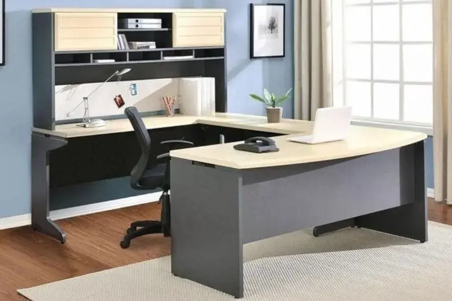 Bàn làm việc chữ U có kích thước phổ biến là 120x60x75cm