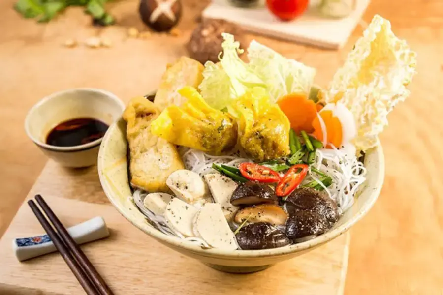 Món hủ tiếu chay đậm đà hương vị