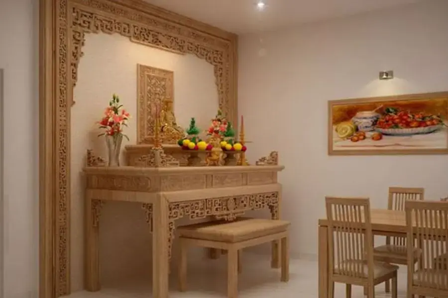 Hệ thống ánh sáng chính trong phòng thờ