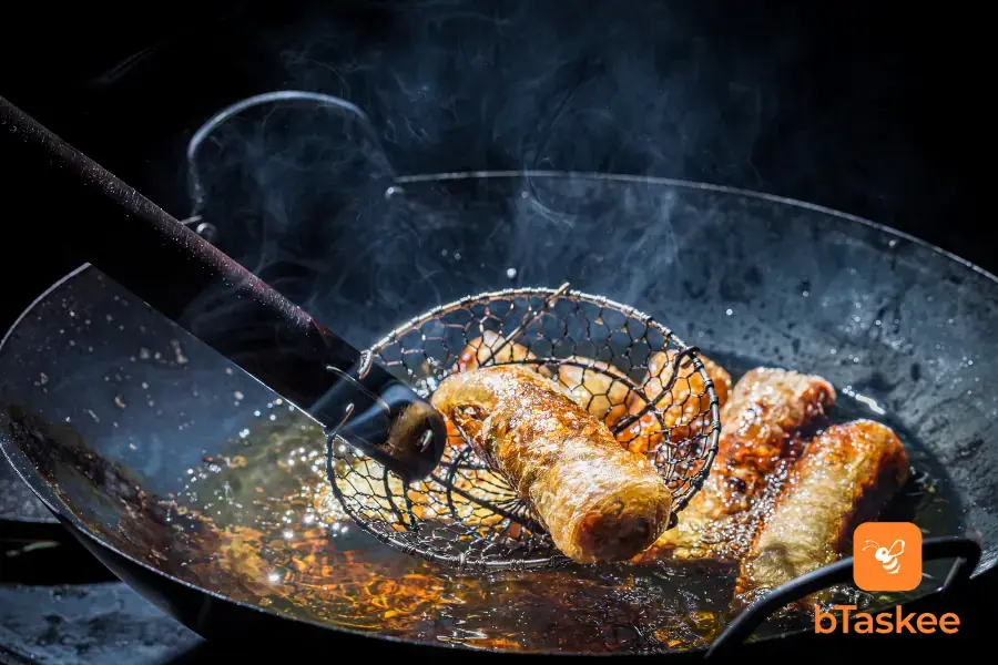 Chiên trên lửa vừa tránh hút dầu