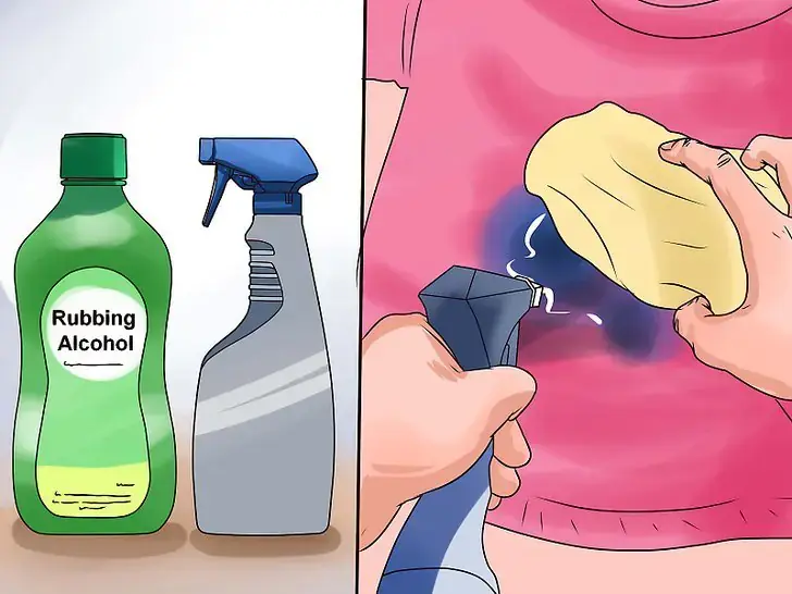 Cồn tẩy rửa có tác dụng cực lớn trong việc tẩy sạch vết mực trên quần áo (Ảnh: wikihow.vn)