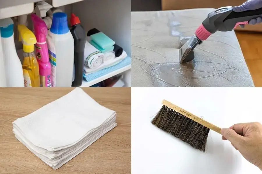 Dụng cụ chuẩn bị giặt topper nệm