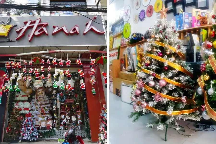 Nếu bạn ở quận 10, có thể ghé Hanah Shop để tìm mua các đồ trang trí Giáng Sinh.
