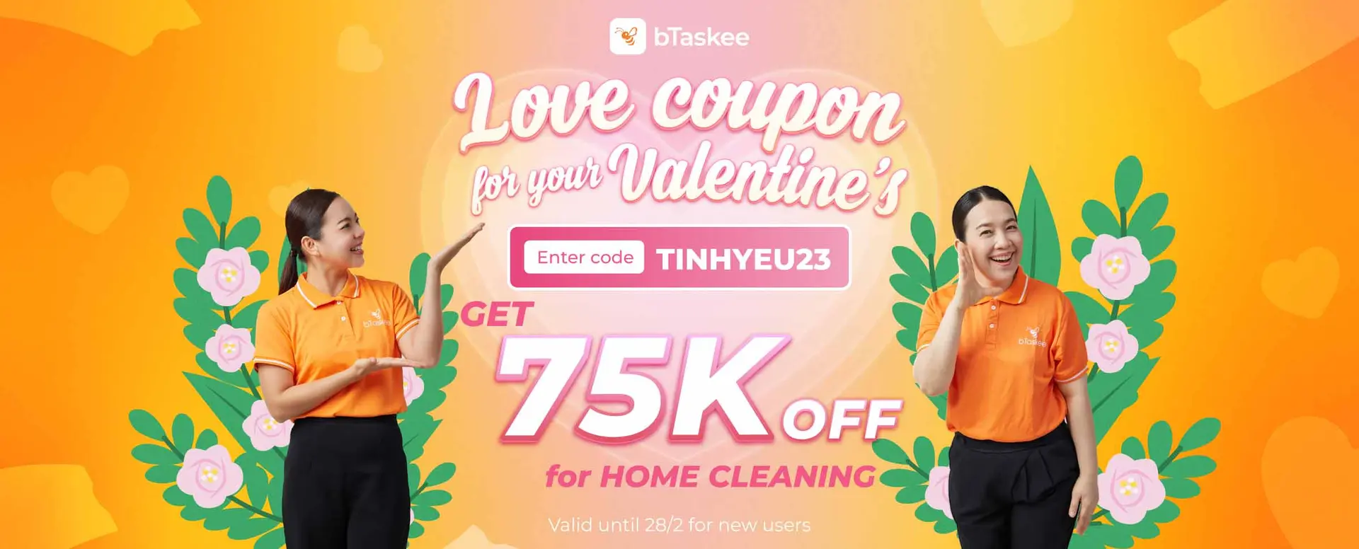Ngày Tình Yêu, Tặng Bạn Deal 75K Dịch Vụ Dọn Dẹp Nhà